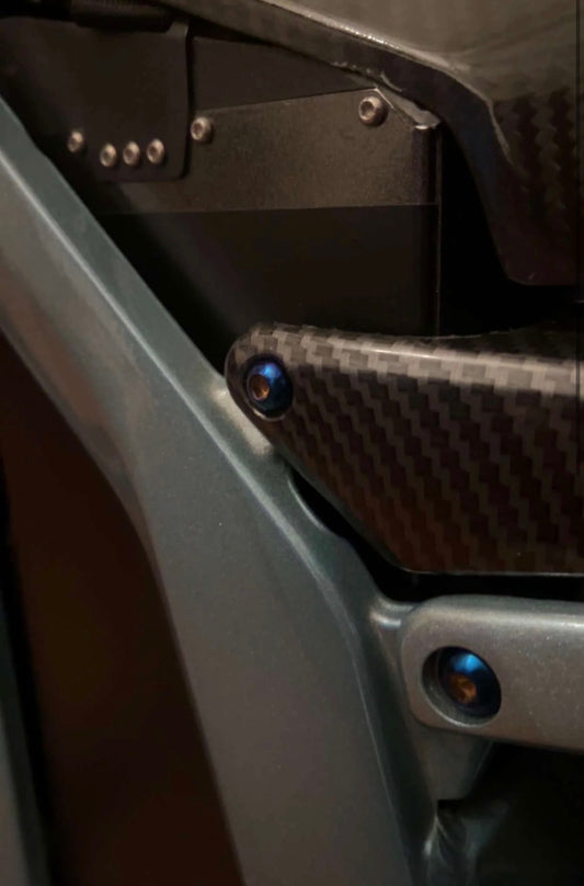 Battery lid lock titanium bolts